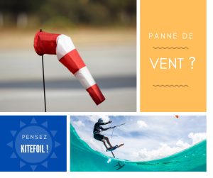 Homme en kitefoil par vent faible